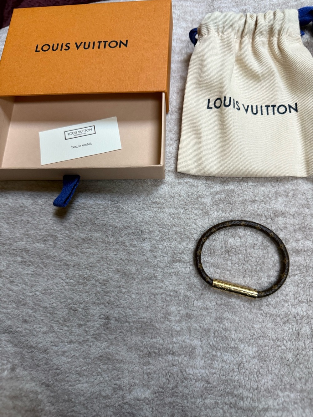 Louis Vuitton Brown Confidential Bracelet Size 17